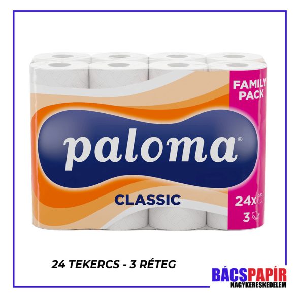 Paloma Classic toalett papír - 24 tekercs / csomag - 3 réteg 82 lap