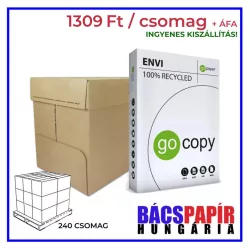   1 RAKLAP (240 csomag) ÚJRAHASZNOSÍTOTT FÉNYMÁSOLÓPAPÍR Go Copy Envi A/4 80 gr 500 ív/csomag