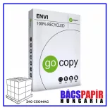 1 RAKLAP (240 csomag) ÚJRAHASZNOSÍTOTT FÉNYMÁSOLÓPAPÍR Go Copy Envi A/4 80 gr 500 ív/csomag