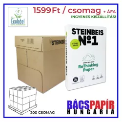   1 RAKLAP (200 csomag) ÚJRAHASZNOSÍTOTT FÉNYMÁSOLÓPAPÍR - STEINBEIS NO 1. A/4 80 gr 500 ív/csomag
