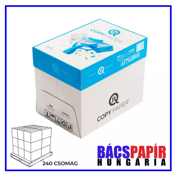 1 RAKLAP (240 csomag) A4 FÉNYMÁSOLÓ PAPÍR R-Copy Basic A/4 80 gr 500 ív/csomag