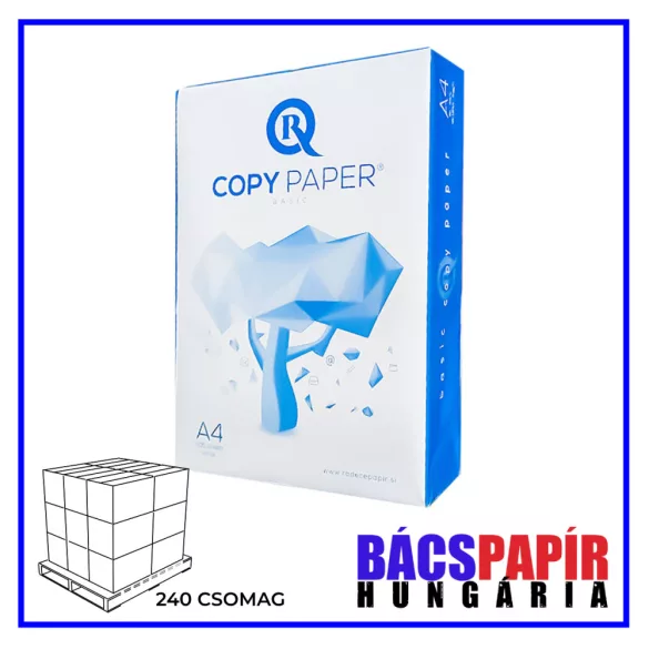 1 RAKLAP (240 csomag) A4 FÉNYMÁSOLÓ PAPÍR R-Copy Basic A/4 80 gr 500 ív/csomag