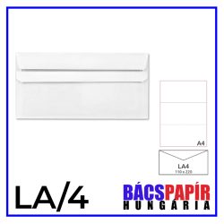  Boríték LA/4 - öntapadós, FSC, bélésnyomott, fehér A4 /3