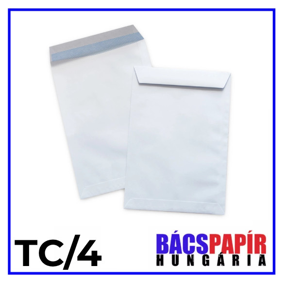 Boríték TC/4 - szilikonos, FSC, bélésnyomott, fehér A4 /1