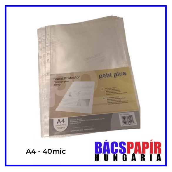 Lefűzhető Genotherm A4 40mic - 100 db narancsos