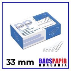 Gémkapocs 33 mm - Nikkel, kerek (100 db/doboz)