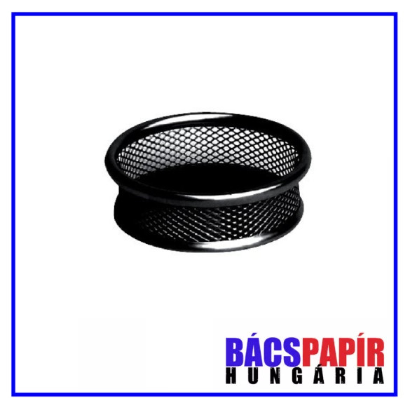 Gémkapocstartó - fémhálós 3 cm magas fekete