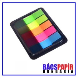   ANTILOP Jelölőcímke 12x45mm - 5x25lap, műanyag, 5 neon szín adagolóval