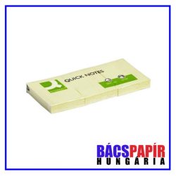   Q-CONNECT Öntapadó jegyzettömb 38x51mm - sárga 3x100 lap 