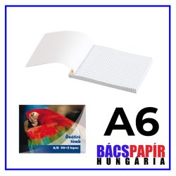 Önátíró Tömb A6 2x50 lapos - Franciakockás fehér