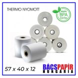 Pénztárgépszalag 57x40x12 mm - Thermo 48g 17 méter - 10 db/csomag