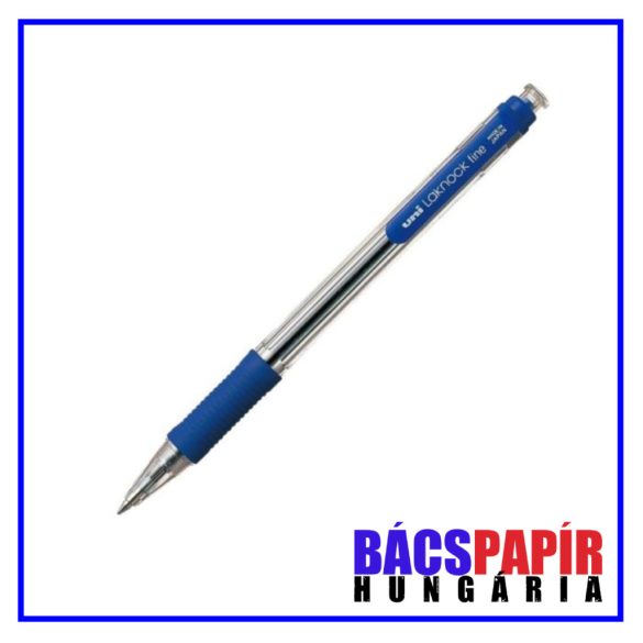 UNI Golyóstoll SN-101 Laknock Fine KÉK - nyomógombos, 0,7 mm