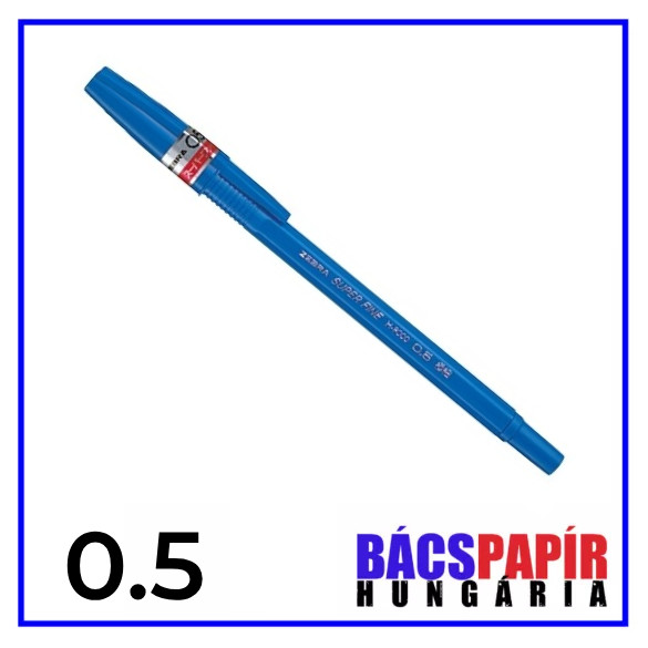 ZEBRA H-8000 Golyóstoll - kupakos műanyagtestű 0,5 mm kék